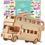 Little Story Wooden Model 3D Puzzle - Bus