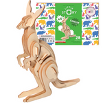 Little Story Wooden Model 3D Puzzle - Kangaroo