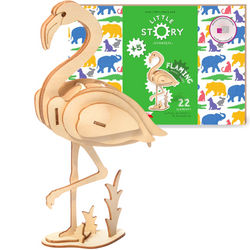 Little Story Wooden Model 3D Puzzle - Flamingo