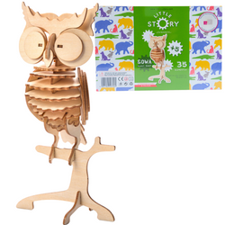 Little Story Wooden Model 3D Puzzle - Owl
