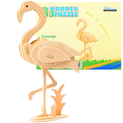 ROBOTIME Wooden 3D Puzzle - Flamingo
