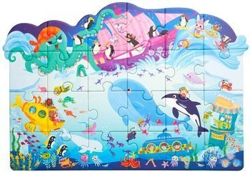 ROBOTIME Wooden Puzzle Coloring Book Water World