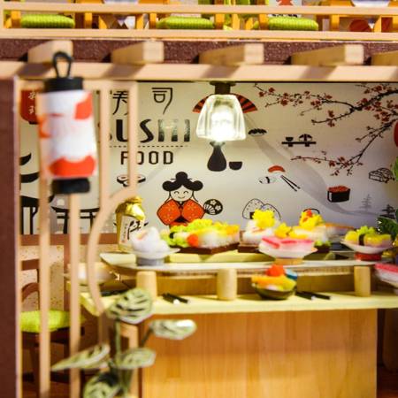 LITTLE STORY Folding Wooden LED Model - Sushi House