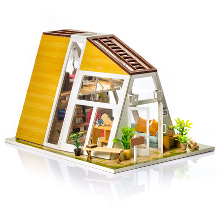 LITTLE STORY Miniature House Kit DIY Wooden LED Model - Peter's Dream Hut