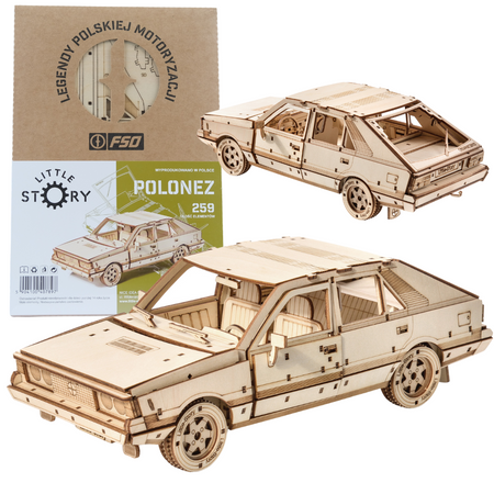 Little Story Wooden Model 3D Puzzles DIY - FSO Polonez 1500