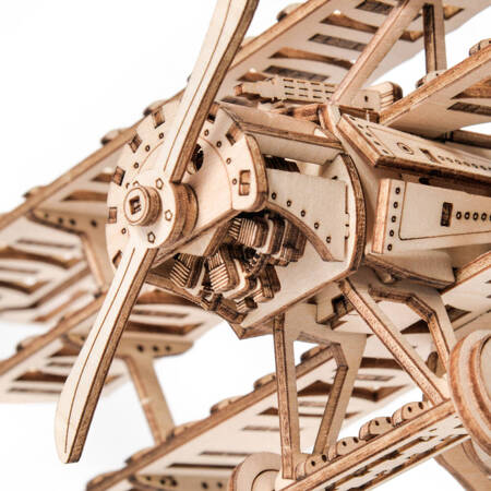 Little Story Wooden Model 3D Puzzles DIY - Samolot Trójpłat