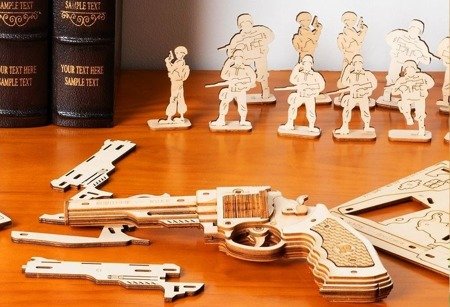 ROBOTIME Wooden 3D Puzzle - Gun M60