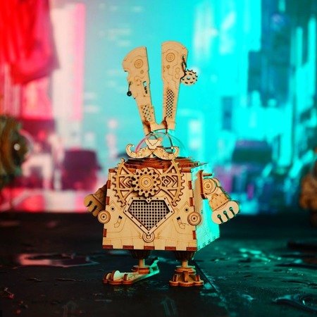 ROBOTIME Wooden 3D Puzzle - Steampunk Rabbit Posse