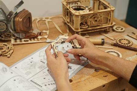 ROBOTIME Wooden 3D Puzzle - Turntable (electric version)