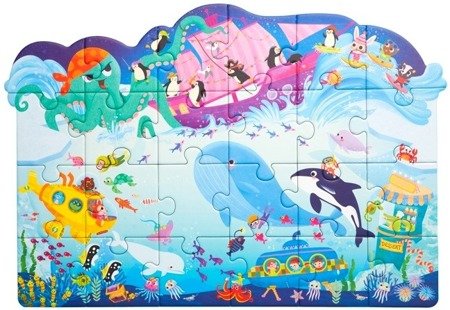 ROBOTIME Wooden Puzzle Coloring Book Water World