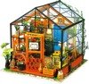 ROBOTIME Miniature House DIY Wooden LED 3D Model - Cathy's Flower House