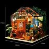 ROBOTIME Miniature House DIY Wooden LED 3D Model - Cathy's Flower House