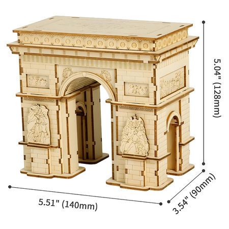 ROBOTIME Drewniane Puzzle 3D - Łuk Triumfalny