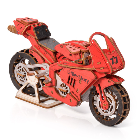 Little Story Wooden Model 3D Puzzles DIY - Grand Prix Motorcycle