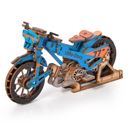 Little Story Wooden Model 3D Puzzles DIY - Speedway Bike