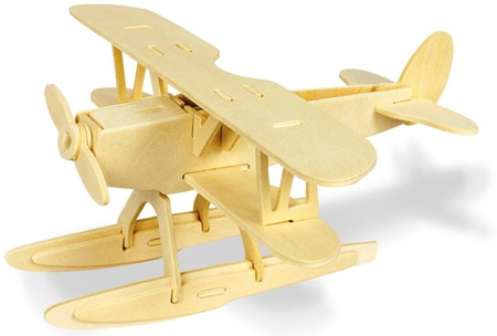 ROBOTIME Wooden 3D Puzzle - Biplane Airplane