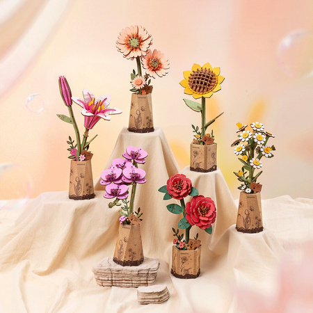 ROBOTIME Drewniane Puzzle Model 3D DIY - Sakura