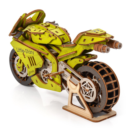 Little Story Wooden Model 3D Puzzles DIY - Grand Prix Motorcycle