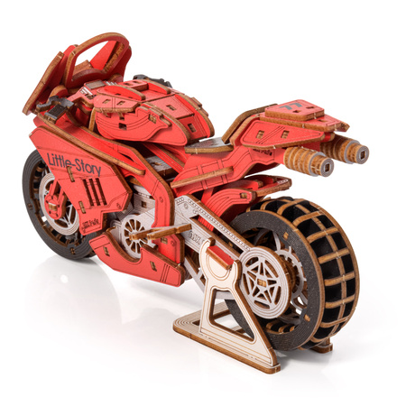 Little Story Wooden Model 3D Puzzles DIY - Grand Prix Motorcycle