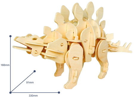 ROBOTIME Drewniane Puzzle 3D - Chodzący Dinozaur