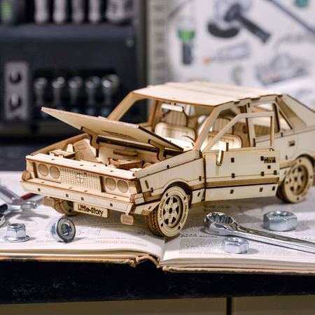 Little Story Wooden Model 3D Puzzles DIY - FSO Polonez 1500