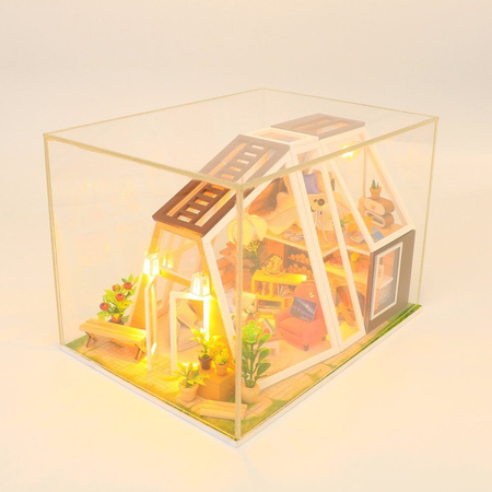 LITTLE STORY Miniature House Kit DIY Wooden LED Model - Peter's Dream Hut