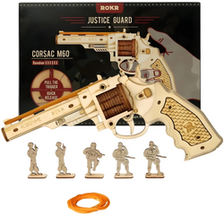 ROBOTIME Drewniane Puzzle 3D - Pistolet M60