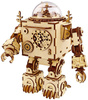 ROBOTIME Drewniane Puzzle 3D - Pozytywka LED Steampunk Robot