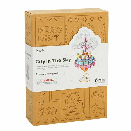 ROBOTIME Drewniane Puzzle 3D - Pozytywka Miasto