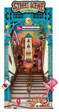 ROBOTIME Drewniane Puzzle Model 3D DIY Book Nook