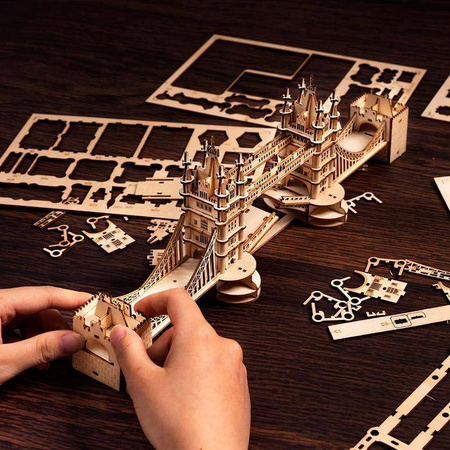 ROBOTIME 3D Wooden Puzzle - LED Tower Bridge