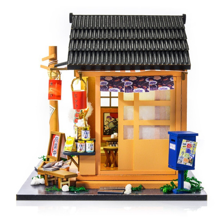 LITTLE STORY Miniature House Kit DIY Wooden LED Model - Corner Grocery Store