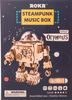 ROBOTIME 3D Wooden Puzzle - Steampunk Robot LED Music Box