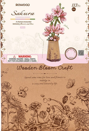 ROBOTIME Drewniane Puzzle 3D - Motocykl Cruiser