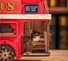 ROBOTIME Drewniane Puzzle Model 3D DIY Londyński Autobus