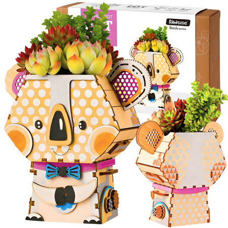 ROBOTIME Drewniane Puzzle 3D - Doniczka Koala