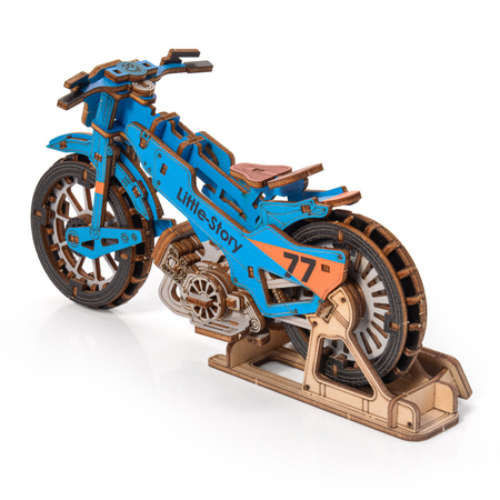 Little Story Wooden Model 3D Puzzles DIY - Speedway Bike