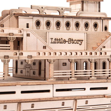 Little Story Drewniane Puzzle Model 3D - Parowiec