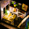 LITTLE STORY Składany Drewniany Model LED - Corner Coffe House
