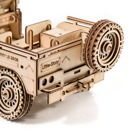 Little Story Wooden Model 3D Puzzles DIY - Military Vehicle Jeep