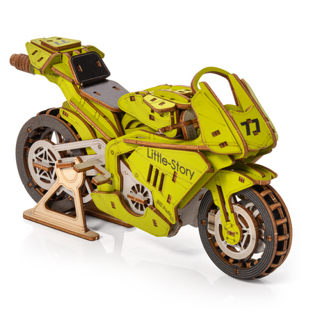 Little Story Wooden Model 3D Puzzles DIY - Grand Prix Motorcycle
