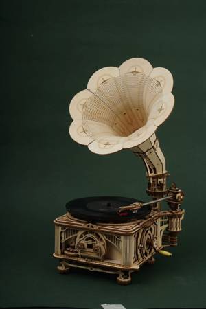 ROBOTIME Drewniane Puzzle 3D - Gramofon
