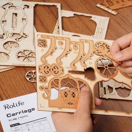 ROBOTIME Drewniane Puzzle 3D - Kareta
