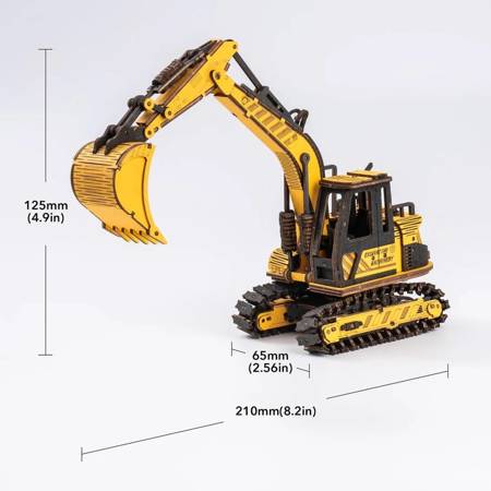 ROBOTIME Drewniane Puzzle 3D - Koparka