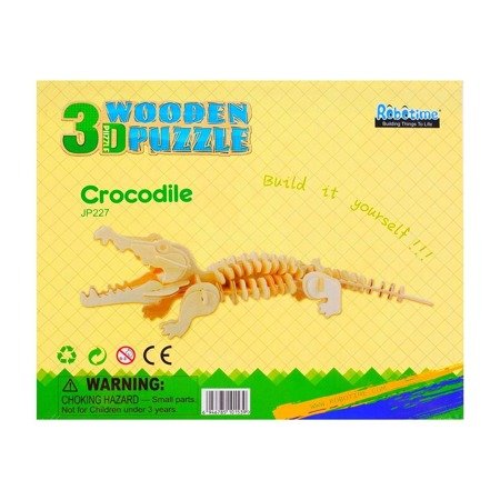 ROBOTIME Drewniane Puzzle 3D - Krokodyl