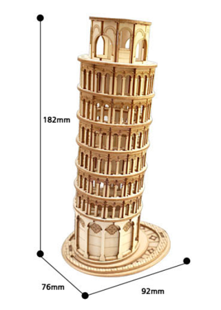 ROBOTIME Drewniane Puzzle 3D - Krzywa Wieża