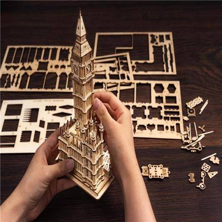 ROBOTIME Drewniane Puzzle 3D - LED Big Ben
