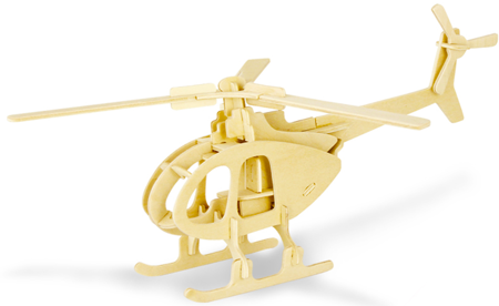 ROBOTIME Drewniane Puzzle 3D Model Helikopter