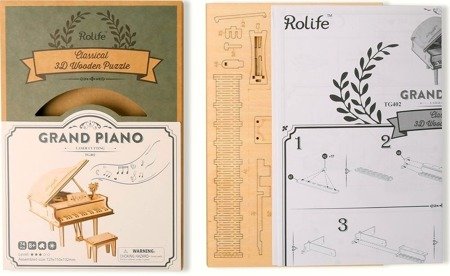 ROBOTIME Drewniane Puzzle 3D - Pianino