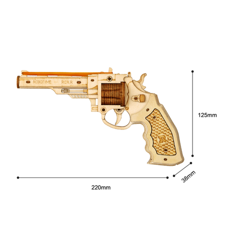 ROBOTIME Drewniane Puzzle 3D - Pistolet M60